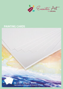 Encaustic Art schilderkaarten A4 - wit