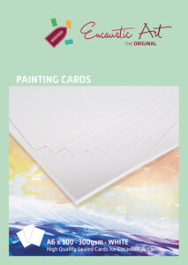 Encaustic Art schilderkaarten A6 - wit