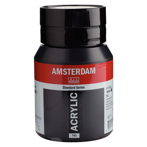 Amsterdam Acrylverf 702 Lampenzwart 500 ml