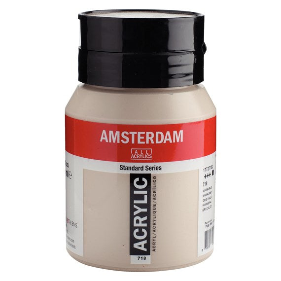 Amsterdam Acrylverf 718 Warmgrijs 500 ml