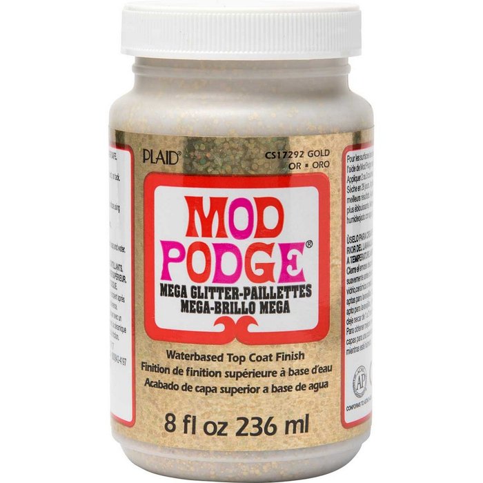 Mod Podge Mega Glitter Goud 236ml
