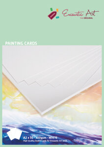 Encaustic Art schilderkaarten A2 - wit