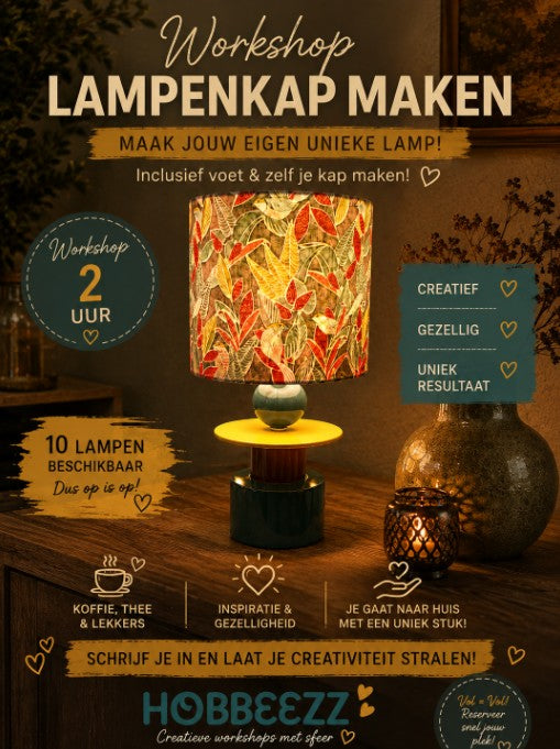 Workshop Lampenkap maken.