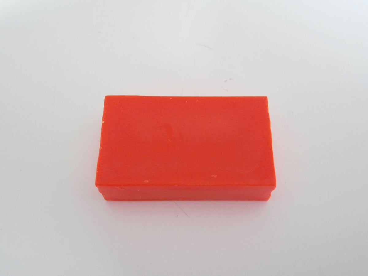 Encaustic art. Wasblokje Neonoranje 38