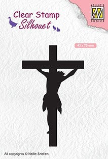 Sil 058 Clearstamp:  Jesus aan het kruis