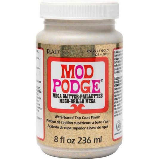 Mod Podge Mega Glitter Goud 236ml